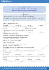 Đề thi học kì 1 KHTN 6 - Kết nối tri thức - Đề số 6